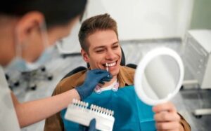 A man getting dental veneers in Melbourne, FL